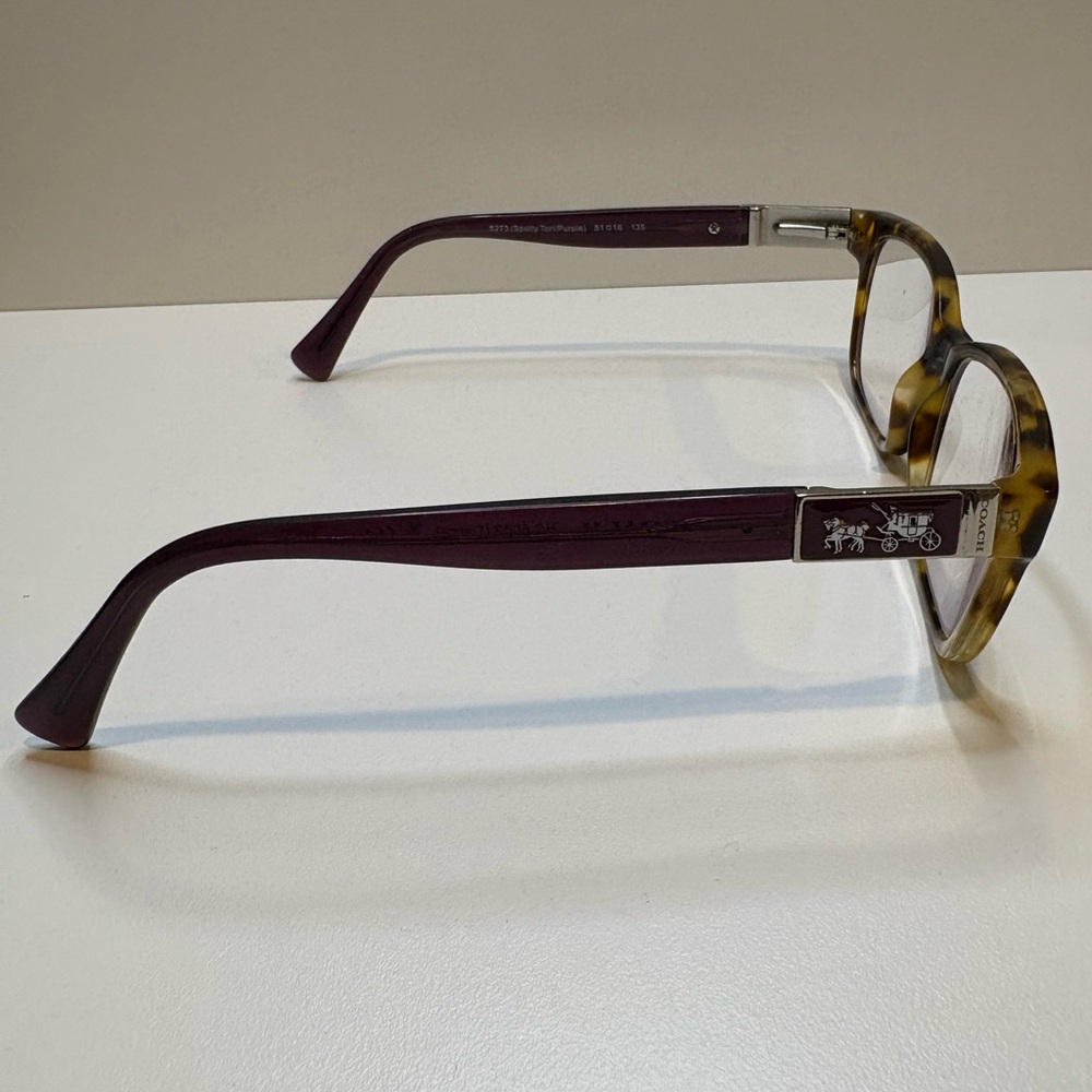 COACH EYEGLASSES HC6062(Darcy)5273‎ (Spotty Tort/Purple) 51•16•135 COACH GLASSES - Picture 5 of 12